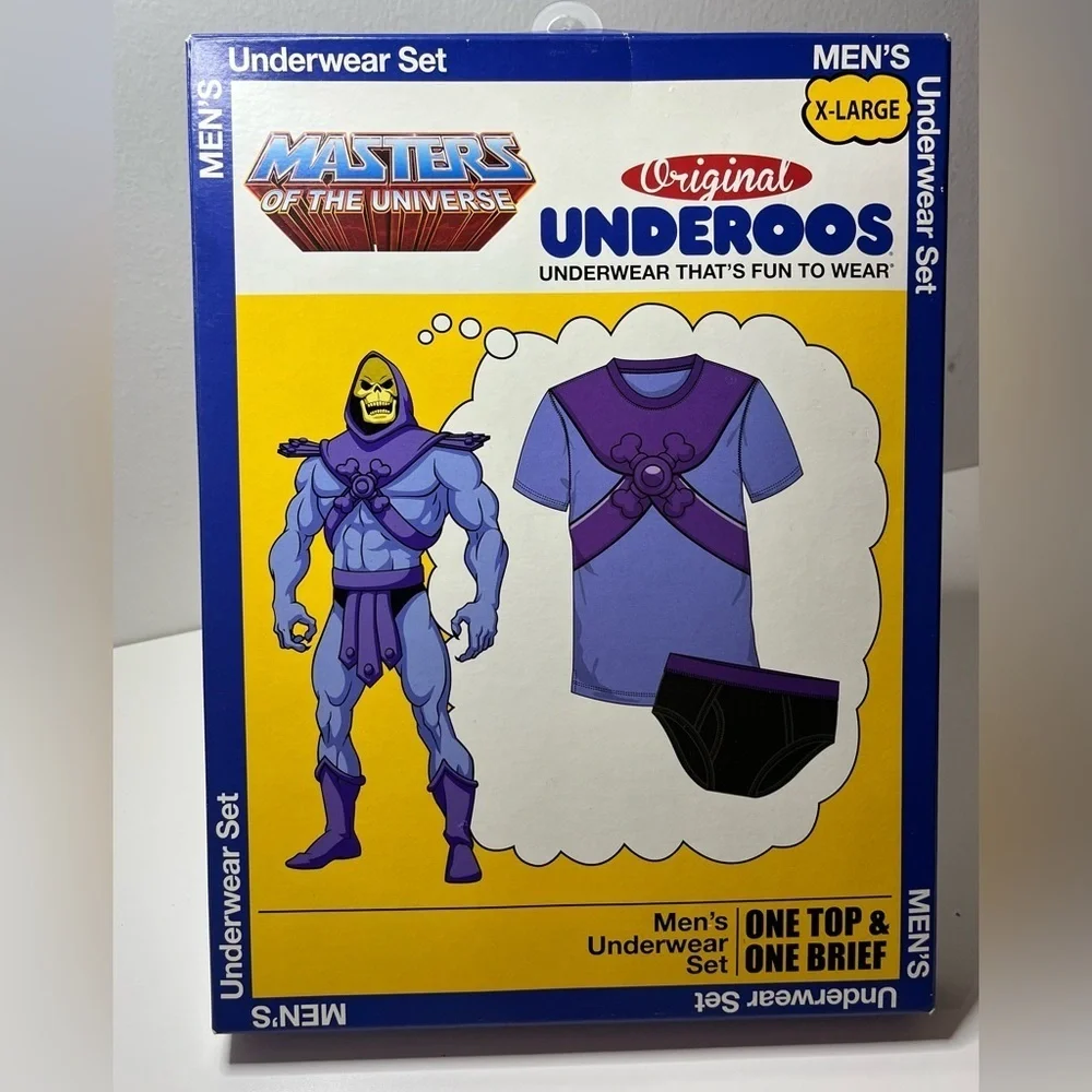 Masters of the Universe Skeletor Underroos Set XL NIB Retro Collectible